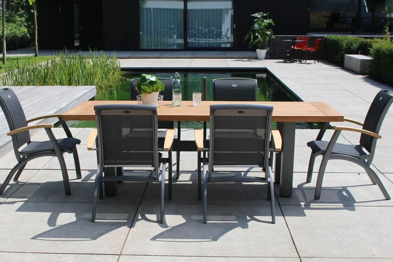 HARTMAN Exklusivmodell YasmaniEsstisch, xerix/natur, Alu/Teak, 240x100cm