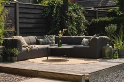 HARTMAN Finn Ecklounge, schwarz, Aluminium, Sunbrella, 6 Personen, UV-beständig und pflegeleicht