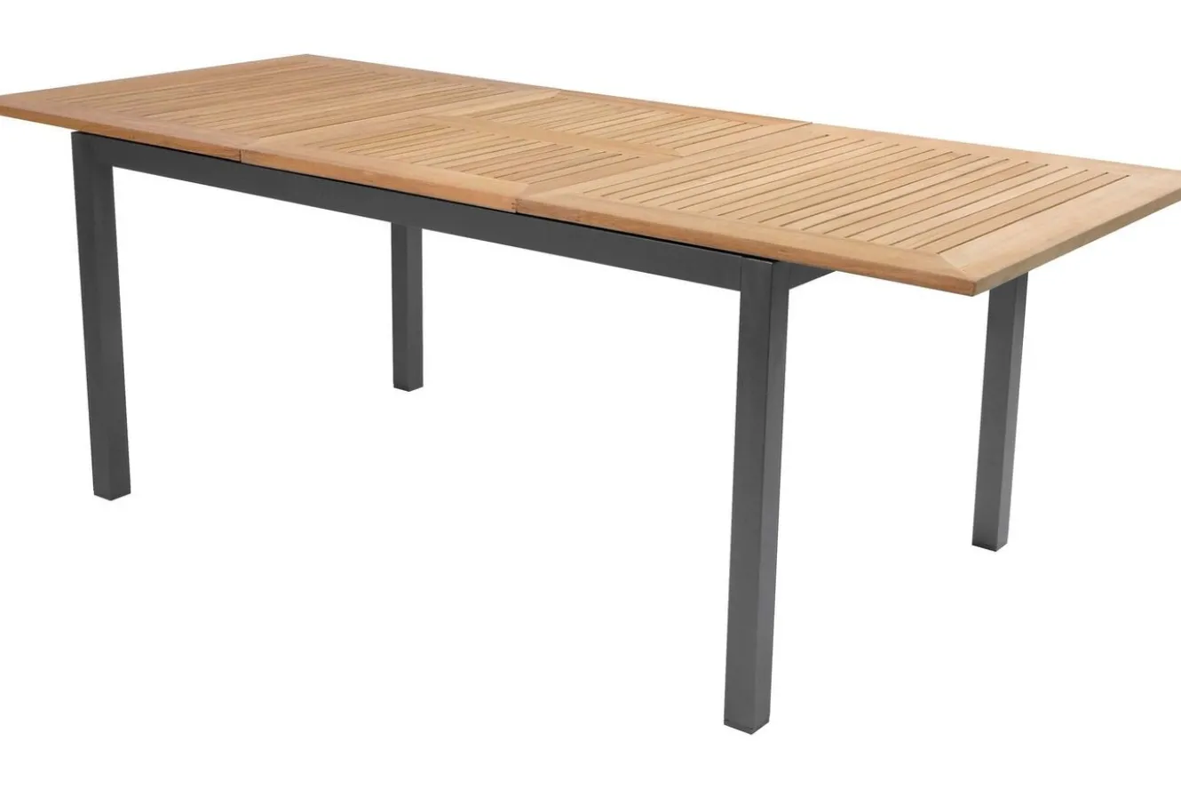 HARTMAN Garten-Essgruppe, xerix-anthrazit, Alu/Teakholz, 4x4 Textilen, 210/150x90 cm, 8 Personen
