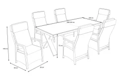 HARTMAN Nova Garten-Essgruppe, 6 Personen, ausziehbar, 220-280cm, Alu/Polyrattan/Glaskeramik