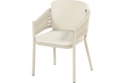 HARTMAN Shades of Colour Altea Diningsessel, sand/beige, Polyester/Rope-Geflecht, 58 x 62 x 81 cm, inkl. Kissen und ergonomischer Rückenlehne