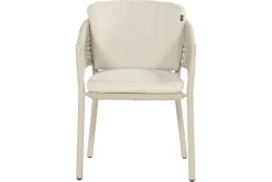 HARTMAN Shades of Colour Altea Diningsessel, sand/beige, Polyester/Rope-Geflecht, 58 x 62 x 81 cm, inkl. Kissen und ergonomischer Rückenlehne
