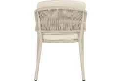 HARTMAN Shades of Colour Altea Diningsessel, sand/beige, Polyester/Rope-Geflecht, 58 x 62 x 81 cm, inkl. Kissen und ergonomischer Rückenlehne