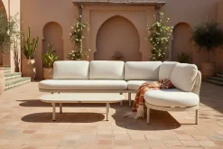 HARTMAN Shades of Colour Bilbao Gartenlounge, sand/beige, Alu/Polyester/Rope-Geflecht, inkl. Polster