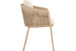 HARTMAN Shades of Colour Sevilla Diningsessel, cappuccino/beige, Polyester/Rope-Geflecht, 63 x 57 x 75 cm, inkl. Polster