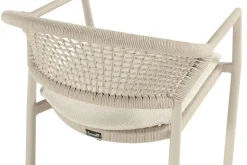 HARTMAN Shades of Colour Taragona Gartensessel, sand/beige, Alu/Polyester/Rope-Geflecht, 58 x 62 x 79 cm, stapelbar