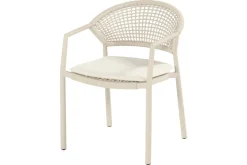 HARTMAN Shades of Colour Taragona Gartensessel, sand/beige, Alu/Polyester/Rope-Geflecht, 58 x 62 x 79 cm, stapelbar