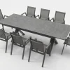 HARTMAN Sondermodell Xanadu / Aruba Garten-Essgruppe, xerix/anthrazit, Alu/Glaskeramik, 8 Stapelsessel, 220/280x100cm