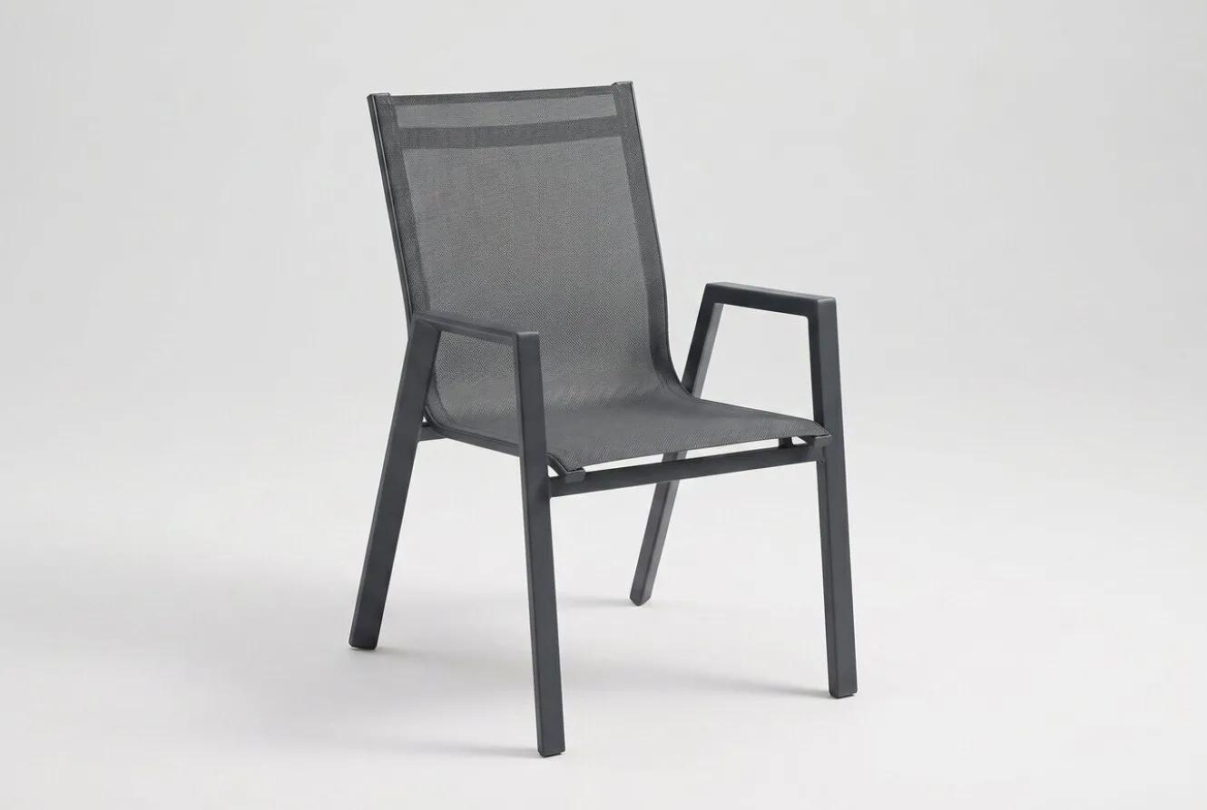 HARTMAN Sondermodell Xanadu / Aruba Garten-Essgruppe, xerix/anthrazit, Alu/Glaskeramik, 8 Stapelsessel, 220/280x100cm