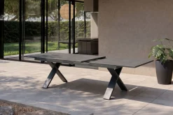 HARTMAN Sondermodell Xanadu / Aruba Garten-Essgruppe, xerix/anthrazit, Alu/Glaskeramik, 8 Stapelsessel, 220/280x100cm