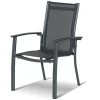HARTMAN Sondermodell Xanadu / Alice Comfort Garten-Essgruppe, xerix/anthrazit, Alu/Glaskeramik, 6 Stapelsessel, 2 Klappstühle, 220/280x100cm