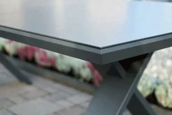 HARTMAN Sondermodell Xanadu / Aruba Garten-Essgruppe, xerix/anthrazit, Alu/Glaskeramik, 10 Klappstühle, 220/280x100cm