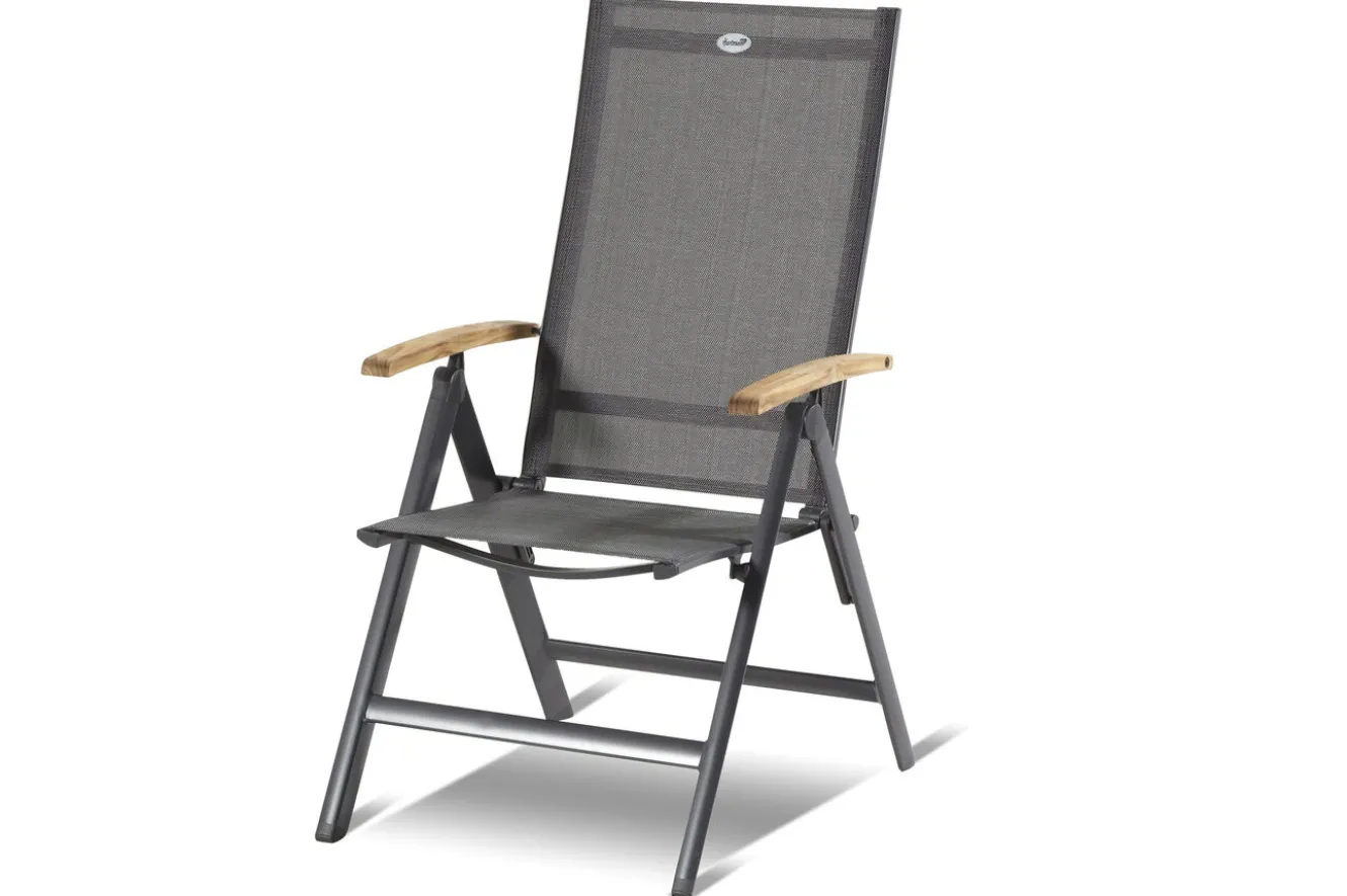 HARTMAN Sondermodell Xanadu / Aruba Garten-Essgruppe, xerix/anthrazit, Alu/Glaskeramik, 10 Klappstühle, 220/280x100cm