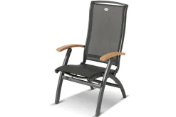 HARTMAN Sondermodell Xanadu / Da Vinci Garten-Essgruppe, xerix/anthrazit, Alu/Glaskeramik, 10 Klappstühle, 220/280x100cm