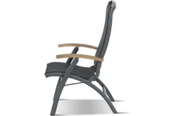 HARTMAN Sondermodell Xanadu / Da Vinci Garten-Essgruppe, xerix/anthrazit, Alu/Glaskeramik, 10 Klappstühle, 220/280x100cm