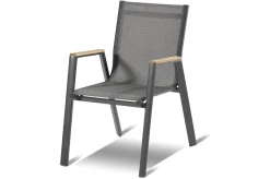 HARTMAN Sondermodell Xanadu / Aruba Garten-Essgruppe, xerix/anthrazit, Alu/Glaskeramik, 6 Stapelsessel, 2 Klappstühle, 220/280x100cm