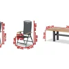 HARTMAN Sondermodell Yasmani/Raffaelo Garten-Essgruppe, xerix, Alu/Teakholz, 240x100cm, 6 Stapel-, 2 Klappstühle