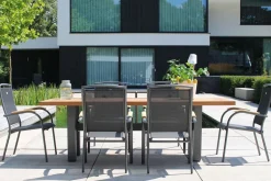 HARTMAN Sondermodell Yasmani/Raffaelo Garten-Essgruppe, xerix, Alu/Teakholz, 240x100cm, 6 Stapelsessel