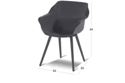 HARTMAN Sophie Studio Armlehnensessel, xerix, Alu / Kunststoff, 59 x 62 x 84 cm