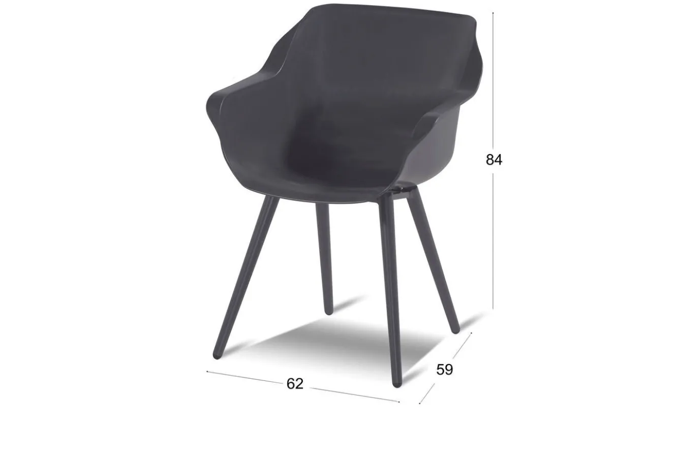 HARTMAN Sophie Studio Armlehnensessel, xerix, Alu / Kunststoff, 59 x 62 x 84 cm