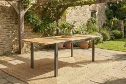 HARTMAN South Wales Ausziehtisch, xerix/natur, Alu/Teak, 150/210x90cm, mit Synchronauszug