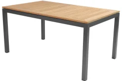 HARTMAN South Wales Ausziehtisch, xerix/natur, Alu/Teak, 150/210x90cm, mit Synchronauszug