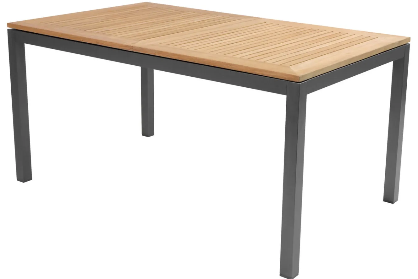 HARTMAN South Wales Ausziehtisch, xerix/natur, Alu/Teak, 150/210x90cm, mit Synchronauszug