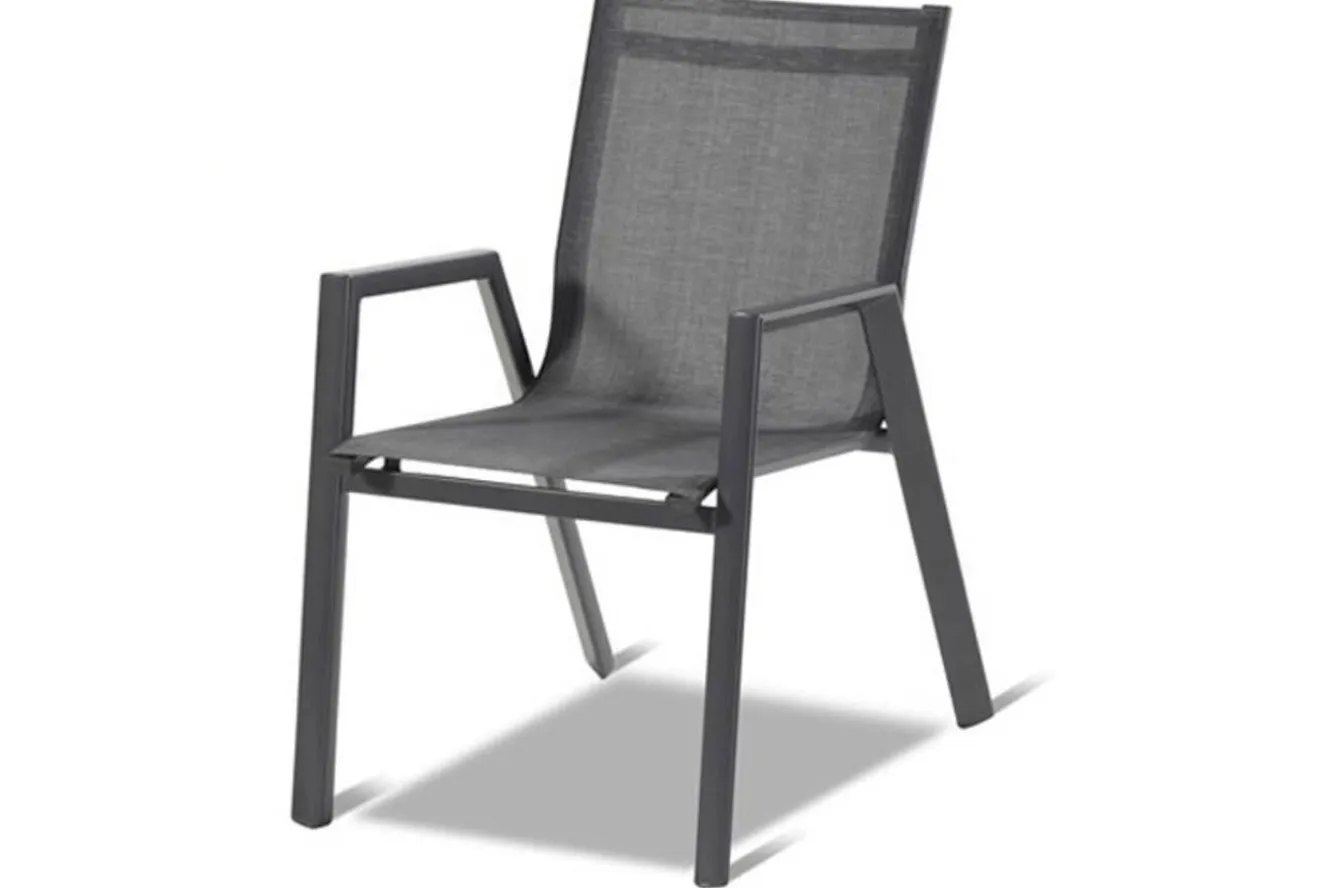 HARTMAN Tanger/Aruba Garten-Essgruppe, xerix/grey wood, Aluminium/Keramik, 228x105cm, 6 Stapelsessel