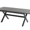 HARTMAN Xanadu / Alice Garten-Essgruppe, xerix/natur, Alu/Teak/Glaskeramik, 4x4 Textilen, 8 Klappstühle, 160/220x100cm, Teak Armlehnen