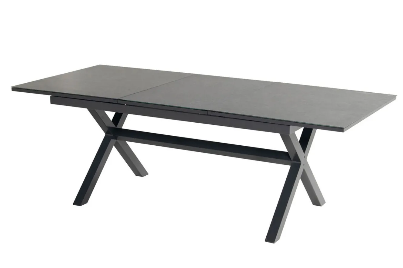 HARTMAN Xanadu / Alice Garten-Essgruppe, xerix, Alu/Textilene/Glaskeramik, 8 Stapelsessel, 160/220x100cm