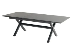 HARTMAN Xanadu / Alice Garten-Essgruppe, xerix/natur, Alu/Teak/Glaskeramik, 4x4 Textilen, 6 Klappstühle, 160/220x100cm, Teak Armlehnen
