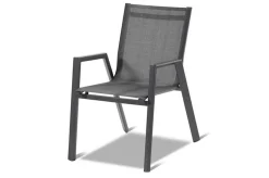 HARTMAN Xanadu / Aruba Garten-Essgruppe, xerix, Alu/Textilene/Glaskeramik, 8 Stapelsessel, 160/220x100cm