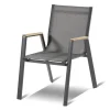 HARTMAN Xanadu / Aruba Garten-Essgruppe, xerix/natur, Alu/Teak/Glaskeramik, 8 Dining Sessel, 160/220x100cm, Teak Armlehnen