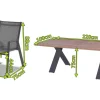 HARTMAN Xanadu / Aruba Garten-Essgruppe, xerix/anthrazit, Alu/Teakholz, 8 Stapelsessel, 220x100cm