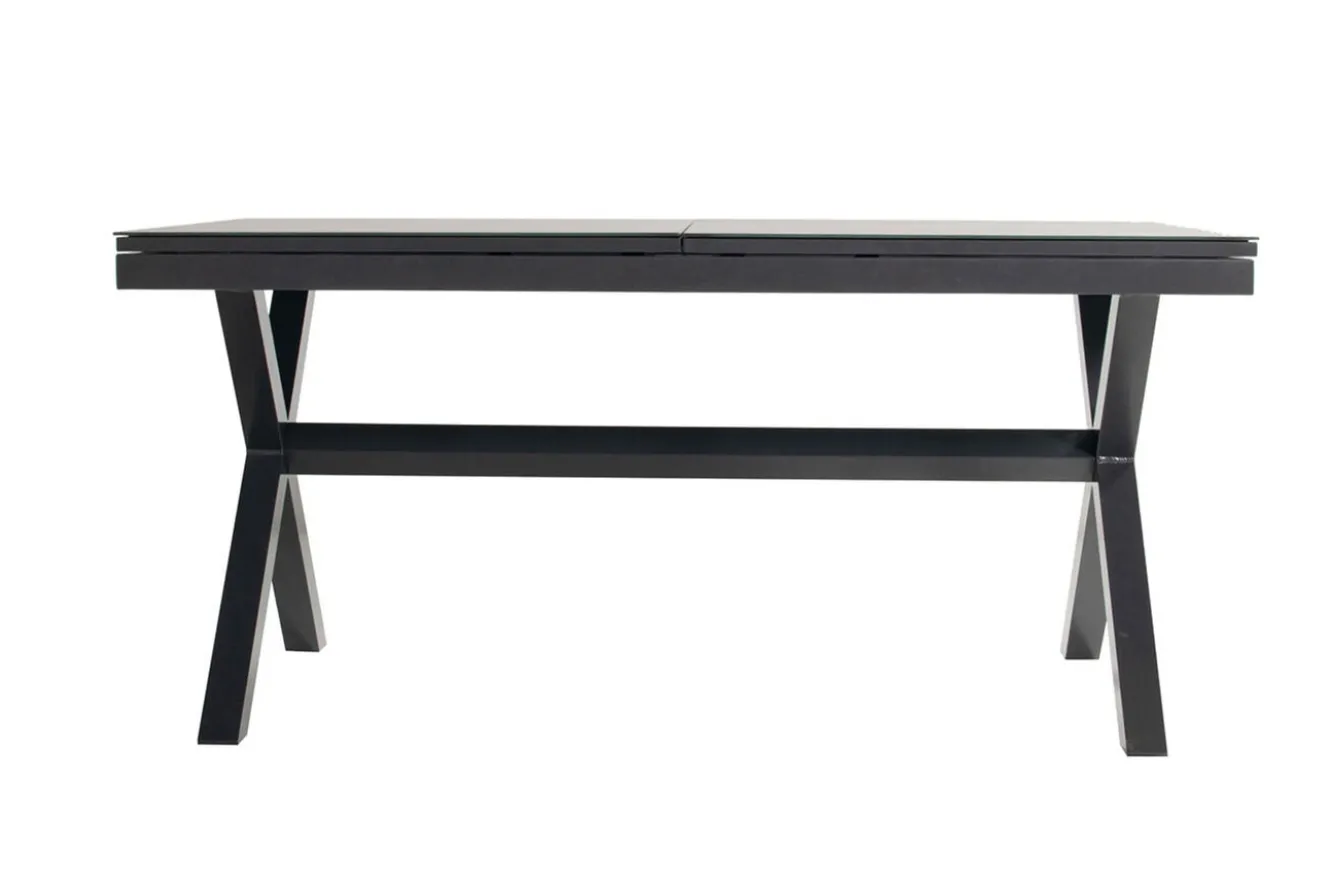 HARTMAN Xanadu Ausziehtisch, xerix, Alu/Glaskeramik, 160/220x100cm, X-Gestell