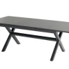 HARTMAN Xanadu / Da Vinci Garten-Essgruppe, xerix/natur, Alu/Teakholz/Glaskeramik, 220 x 100 cm, 6 Klappstühle