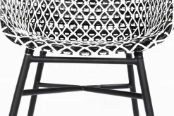 HARTMAN Xanadu Garten-Essgruppe, schwarz/weiß/grau, Aluminium/Kunststoff/Glaskeramik, 220/280 x 100 cm Tisch, ausziehbar, robust, korrosionsbeständig, UV-beständig, mit Fußkappen, pulverbeschichtet