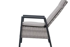 HARTMAN Xanadu Garten-Essgruppe, anthrazit/grau, Alu/Polyrattan, Tischplatte ausziehbar 220/280 x 100 cm, pulverbeschichtet, inkl. 6 Sessel