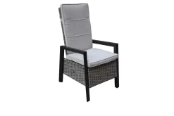 HARTMAN Xanadu Garten-Essgruppe, anthrazit/grau, Alu/Polyrattan, Tischplatte ausziehbar 220/280 x 100 cm, pulverbeschichtet, inkl. 6 Sessel