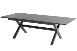 HARTMAN Xanadu / Primo Garten-Essgruppe, xerix, Alu/Textilene/Glaskeramik, 8 Klappstühle, 160/220x100cm, Ausziehfunktion