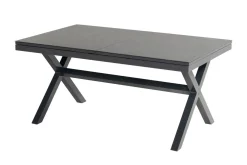 HARTMAN Xanadu / Primo Garten-Essgruppe, xerix, Alu/Textilene/Glaskeramik, 8 Klappstühle, 160/220x100cm, Ausziehfunktion