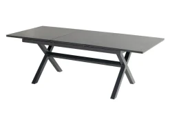 HARTMAN Xanadu / Raffaelo Garten-Essgruppe, xerix/natur, Alu/Teak/Glaskeramik, 8 Dining Sessel, 160/220x100cm, Teak Armlehnen