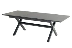 HARTMAN Xanadu / Raffaelo Garten-Essgruppe, xerix/natur, Alu/Teak/Glaskeramik, 8 Klappstühle, 160/220x100cm, Teak Armlehnen