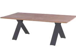HARTMAN Xanadu / Raffaelo Garten-Essgruppe, xerix/anthrazit, Alu/Teakholz, 6 Stapelsessel, 2 Klappstühle, 220x100cm