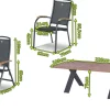 HARTMAN Xanadu / Raffaelo Garten-Essgruppe, xerix/anthrazit, Alu/Teakholz, 2 Stapelsessel, 6 Klappstühle, 220x100cm