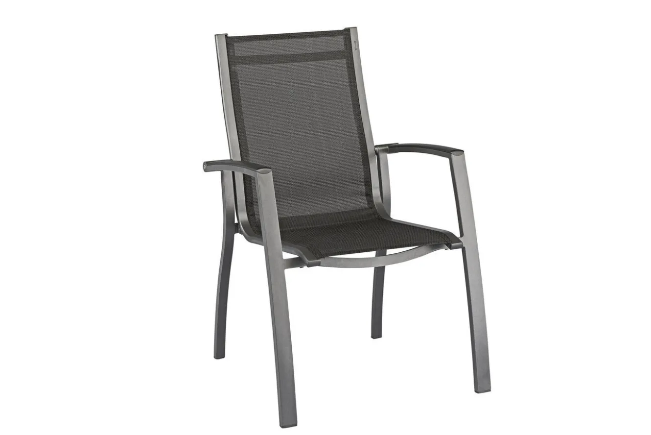 Kettler Altura 6er-Set Stapelsessel, Exlusivmodell, anthrazit/anthrazit, 0302102-7100