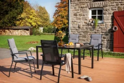 Kettler Altura 6er-Set Stapelsessel, Exlusivmodell, anthrazit/anthrazit, 0302102-7100