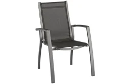 KETTLER Altura Garten-Essgruppe, anthrazit, Alu/Textilene, Tisch 180/240x100cm, 8 Stapelsessel
