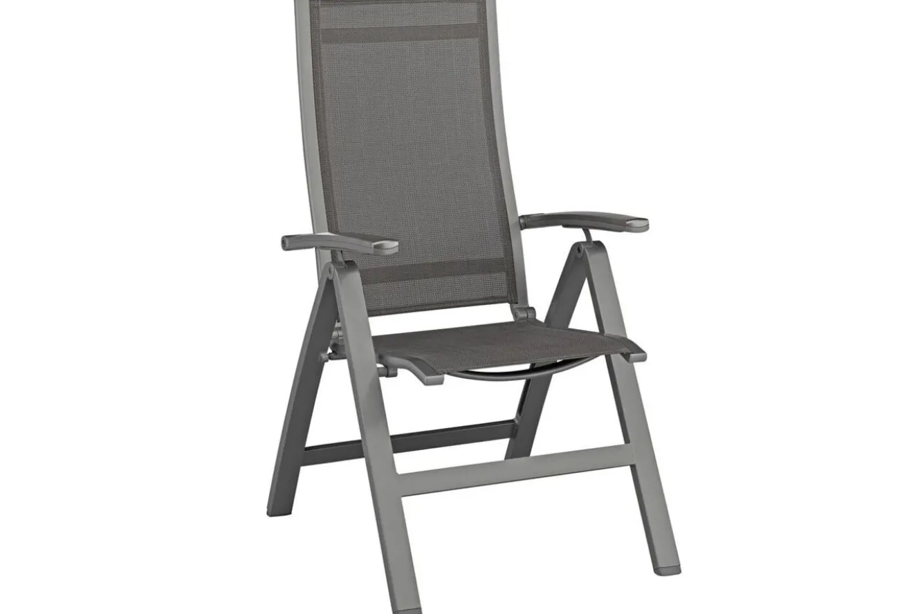 KETTLER Altura Garten-Essgruppe, anthrazit, Alu/Textilene, Tisch 180/240x100cm, 6 Klappstühle