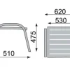 KETTLER Altura Hocker, anthrazit/anthrazit, Alu/Textilene, 0302103-71000